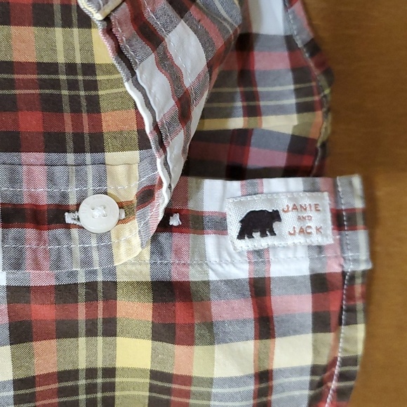 Janie and Jack plaid button down top - Picture 9 of 10